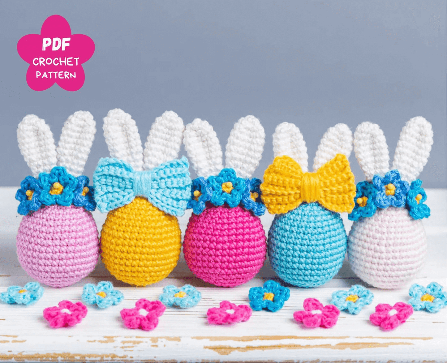 Easter Bunny & Egg Crochet Pattern – Amigurumi & Floral Decor