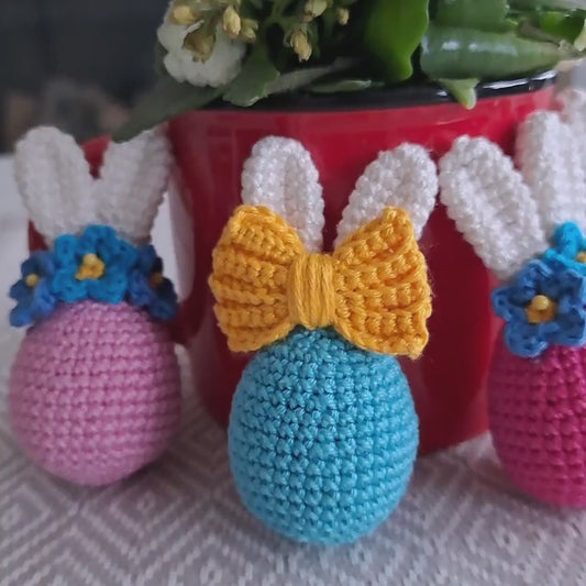 Easter Bunny & Egg Crochet Pattern – Amigurumi & Floral Decor